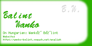 balint wanko business card